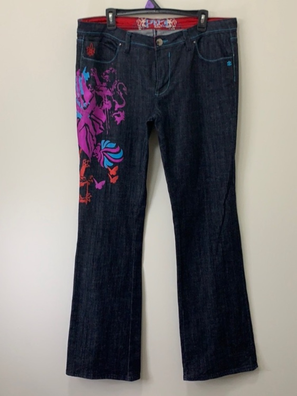 Y2K PePe Royalty Graffiti Jeans